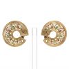 Cartier Tandjore 1980's earrings for non pierced ears in yellow gold,  emerald and ruby - 360 thumbnail
