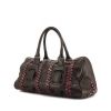 Bottega Veneta  Montaigne handbag  in brown leather  and burgundy intrecciato leather - 00pp thumbnail