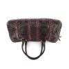 Bottega Veneta  Montaigne handbag  in brown leather  and burgundy intrecciato leather - 360 Front thumbnail