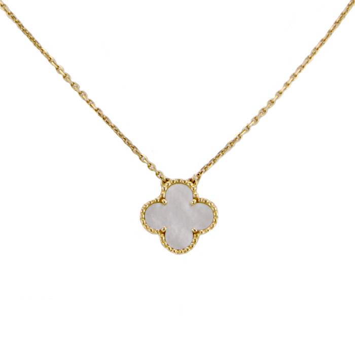 Collar Van Cleef & Arpels Alhambra Vintage en oro amarillo y nácar blanco