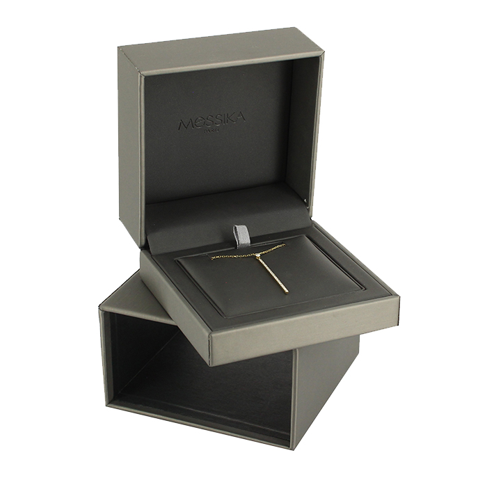 Messika Gatsby necklace in yellow gold and diamonds - Detail D2