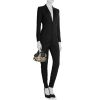 Bolso de mano Givenchy modelo pequeño en cuero negro y blanco y charol negro - Detail D1 thumbnail