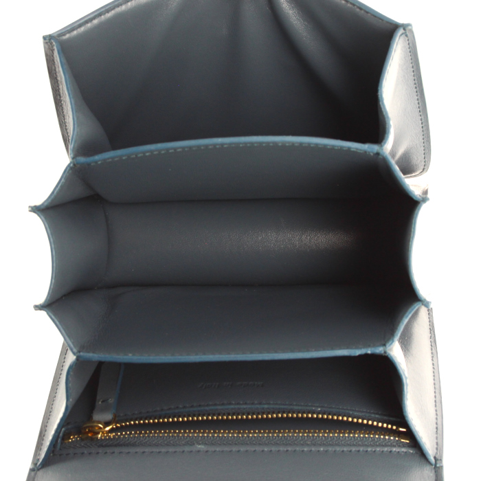 Borsa in pelle box blu cadetto - Detail D2