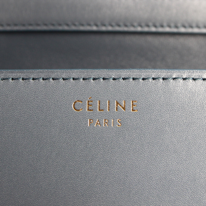 Borsa in pelle box blu cadetto - Detail D3