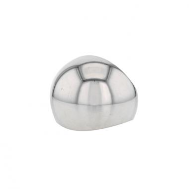 Sortija Hermes Quark en plata y caucho color burdeos