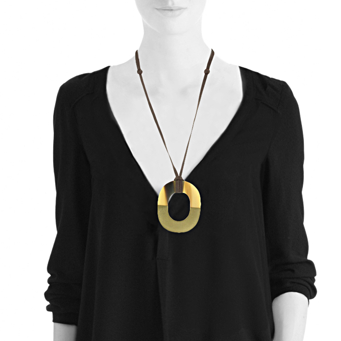 Hermes Isthme pendant in horn and enamel - Detail D1