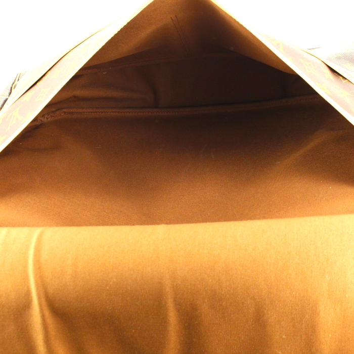 Louis Vuitton Sac de chasse weekend bag in natural leather monogram canvas - Detail D4