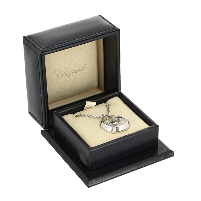 Collier Chopard Happy Spirit en or blanc et diamant - Detail D2