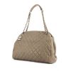 Chanel Grand Shopping shopping bag in taupe quilted grained leather - 00pp thumbnail