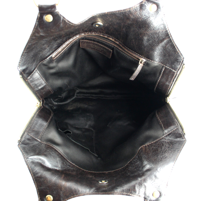 Yves Saint Laurent Tribute handbag in brown leather - Detail D2