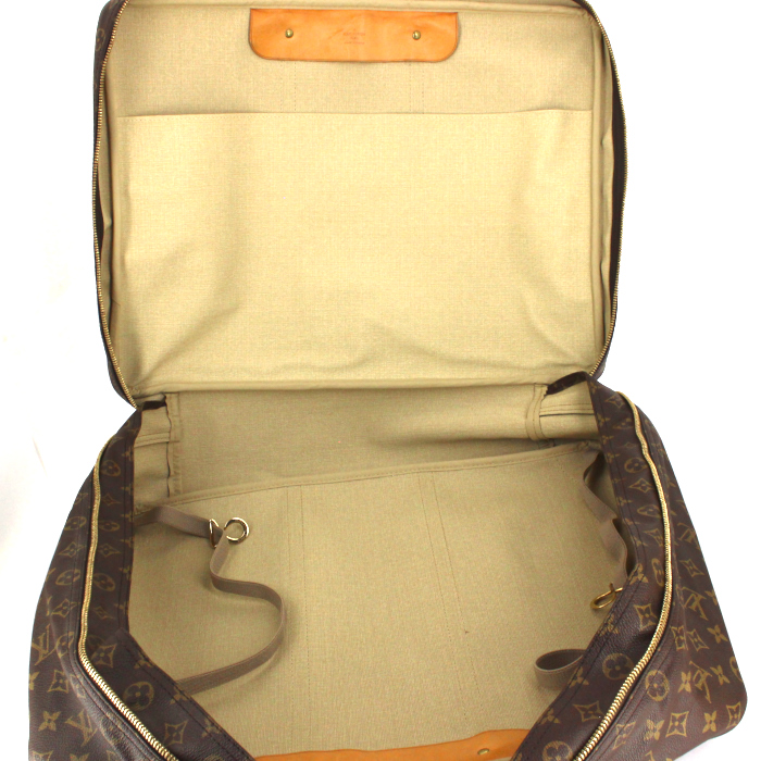 Sac de voyage Louis Vuitton Sirius 50 cm en toile monogram enduite et cuir naturel - Detail D2