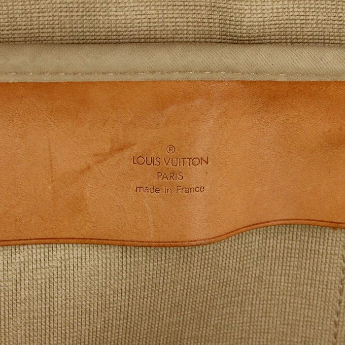 Borsa da viaggio Sirius in tela monogram cerata e pelle naturale - Detail D3