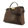 Fendi Peekaboo large handbag in brown two tones leather - 00pp thumbnail