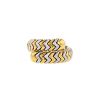 Bulgari Tubogas articulated ring in yellow gold and stainless steel - 00pp thumbnail