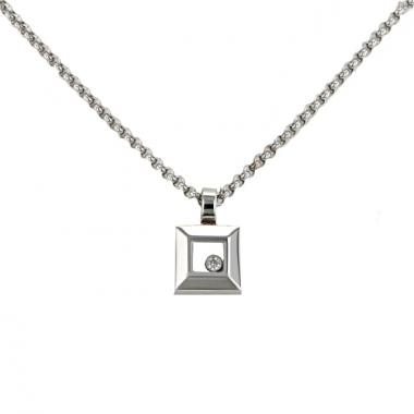Collier Chopard Happy Diamonds Icon en or blanc et diamant