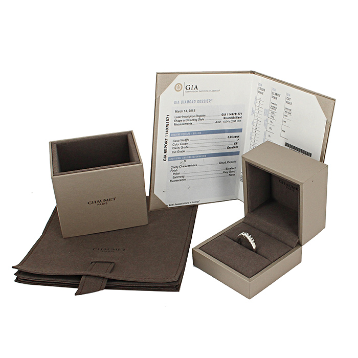 Sortija Chaumet Fidélité en platino y en diamante - Detail D2