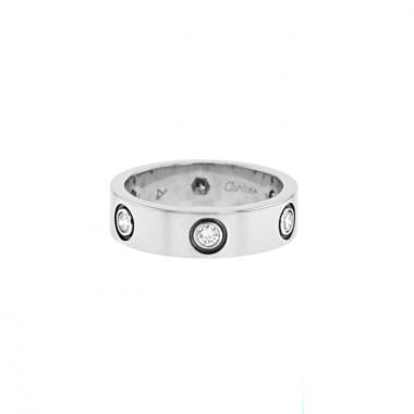 Cartier Love medium model ring in white gold and diamonds