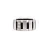 Chaumet Class One large model ring in white gold,  rubber and diamonds - 00pp thumbnail