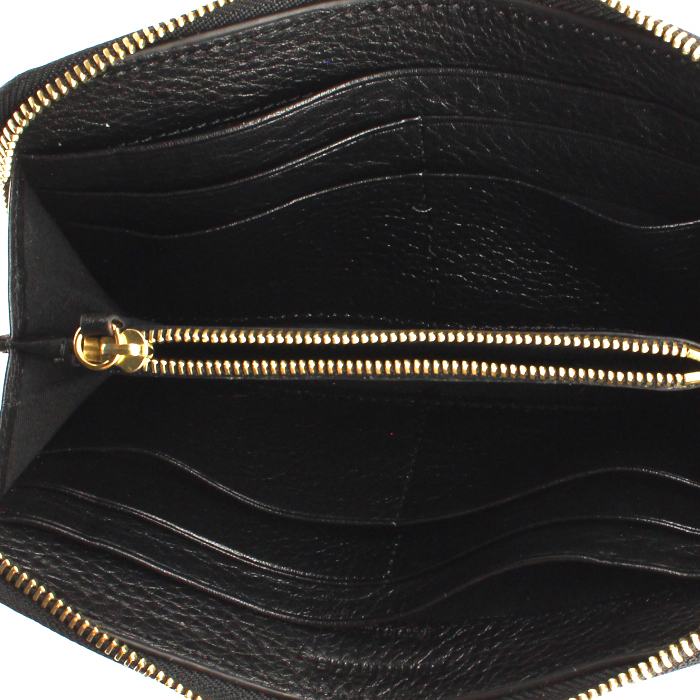 Portafogli Sonia Rykiel in pelle nera e tessuto scamosciato rosso ruggine - Detail D2