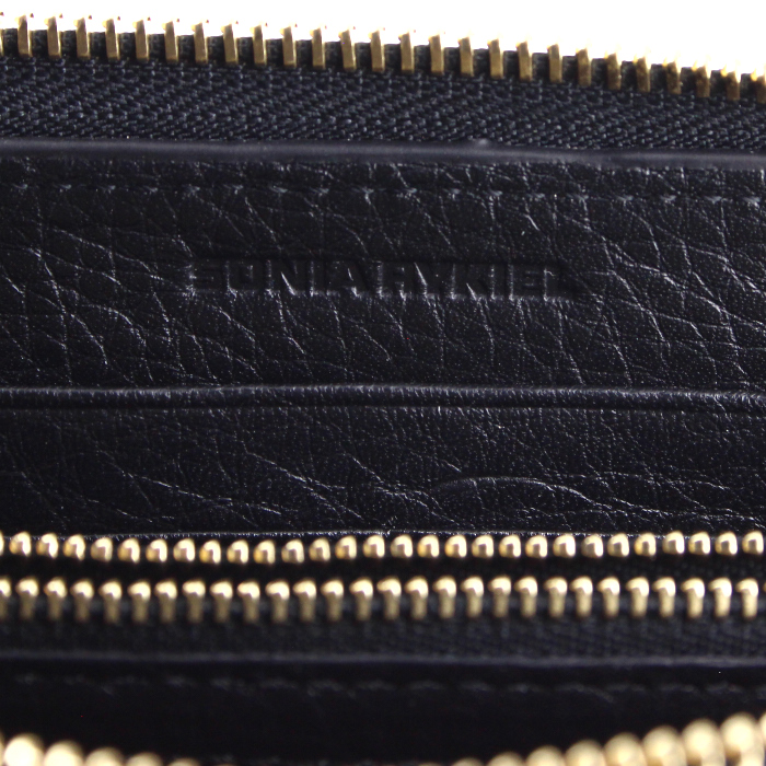 Portafogli Sonia Rykiel in pelle nera e tessuto scamosciato rosso ruggine - Detail D3