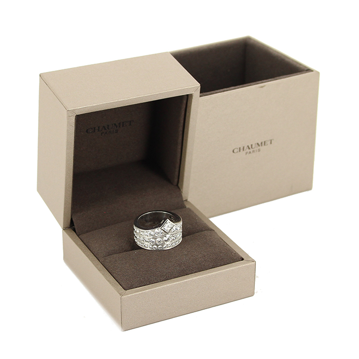Anello Chaumet Joséphine Joaillerie in oro bianco e diamante - Detail D2