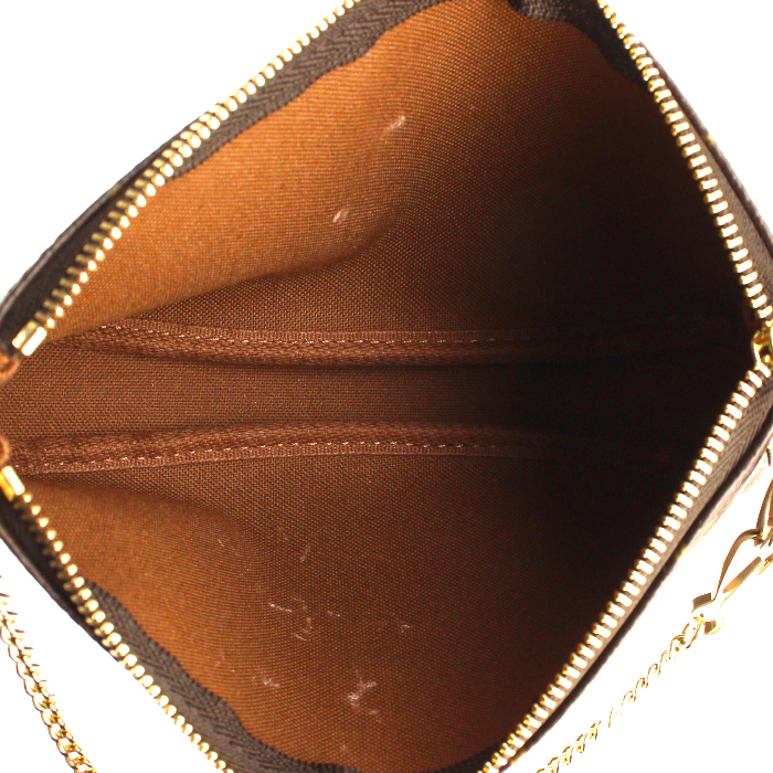 Pochette Pochette accessoires modello piccolo in tela monogram e pelle naturale - Detail D2