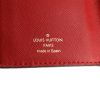 Louis Vuitton wallet in ebene damier canvas and red leather - Detail D3 thumbnail