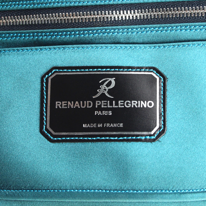Renaud Pellegrino pouch in blue satin - Detail D4