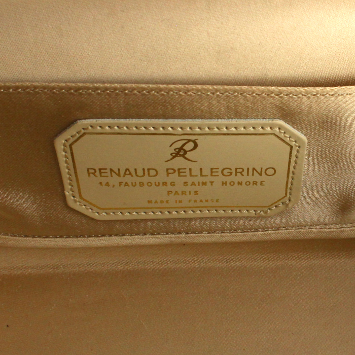 Sac/pochette Renaud Pellegrino en cuir doré - Detail D3