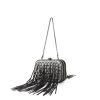 Renaud Pellegrino handbag/clutch in black canvas and silver strass - 00pp thumbnail