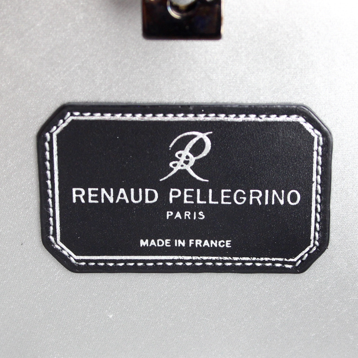 Renaud Pellegrino handbag/clutch in black canvas and silver strass - Detail D3