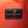 Bolso de mano Renaud Pellegrino en cuero tricolor naranja, blanco y verde - Detail D3 thumbnail