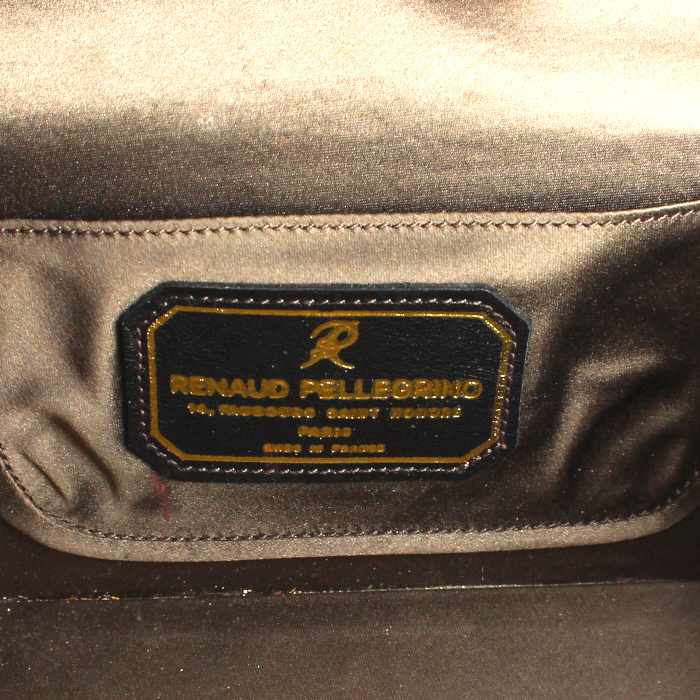 Pochette Renaud Pellegrino en satin beige - Detail D3