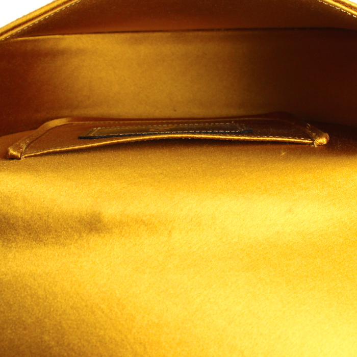 Borsa modello piccolo in raso giallo zafferano - Detail D2