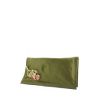 Pochette in raso verde oliva a fiori - 00pp thumbnail