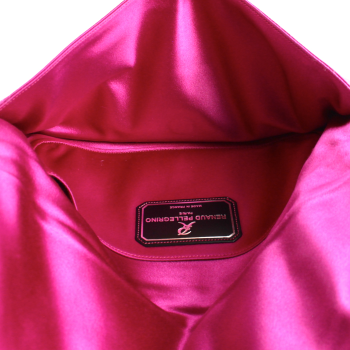Renaud Pellegrino pouch in pink satin - Detail D2