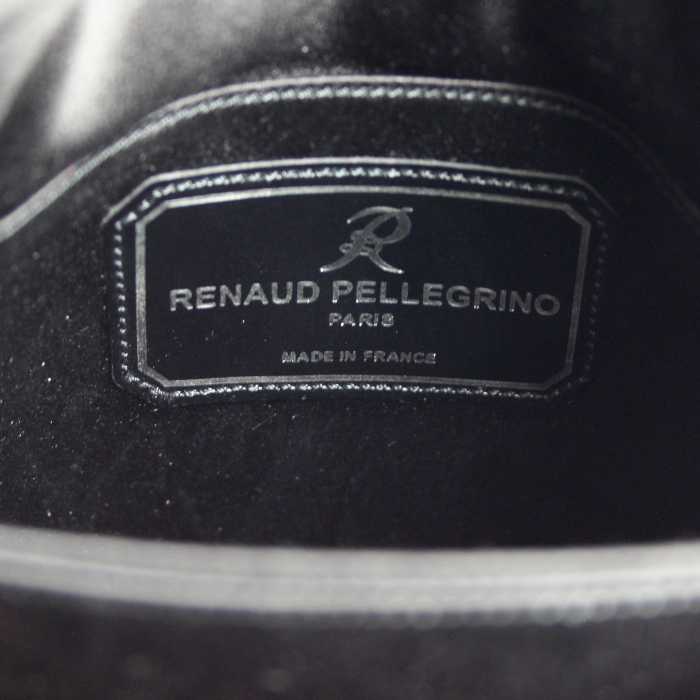 Sac/pochette Renaud Pellegrino en velours noir - Detail D3