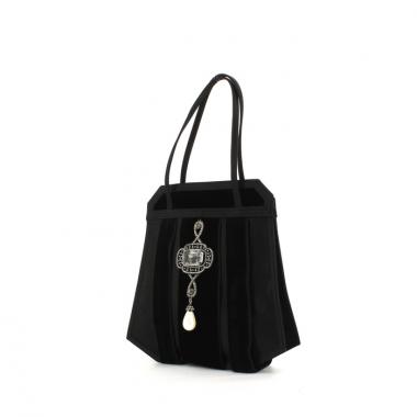 Renaud Pellegrino handbag/clutch in black velvet