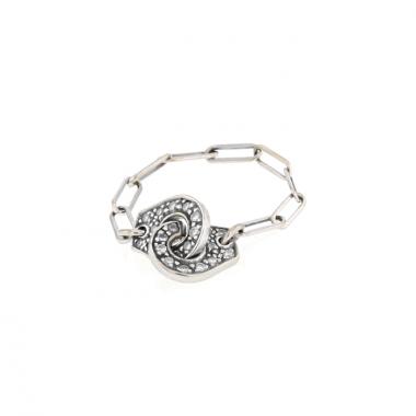 Anello Dinh Van Menottes R8 in oro bianco e diamanti