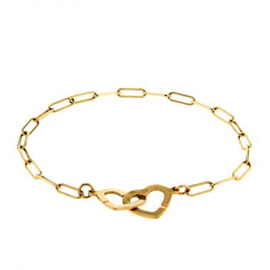 Bracelet Dinh Van Double Coeur en or jaune