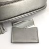 Gucci Bamboo handbag in silver grained leather - Detail D5 thumbnail