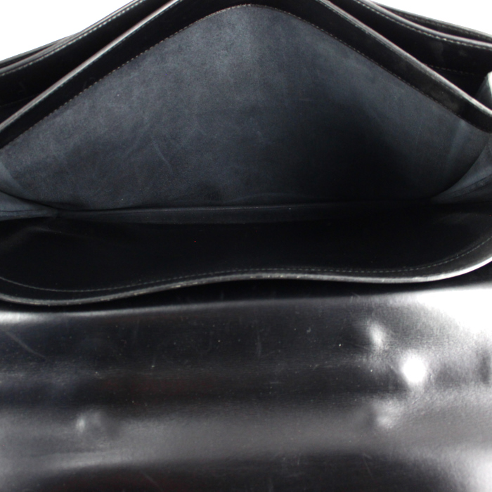 Porta-documentos Hermes Sac à dépêches en cuero box negro - Detail D3