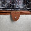 Shopping bag in tela monogram cerata nera e pelle marrone - Detail D3 thumbnail
