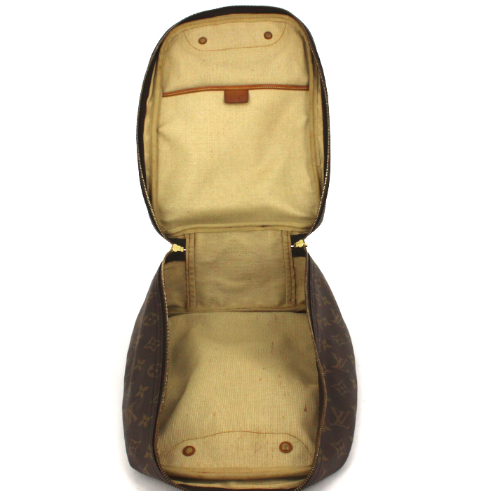 Bolso de mano Louis Vuitton en lona Monogram y cuero natural - Detail D2