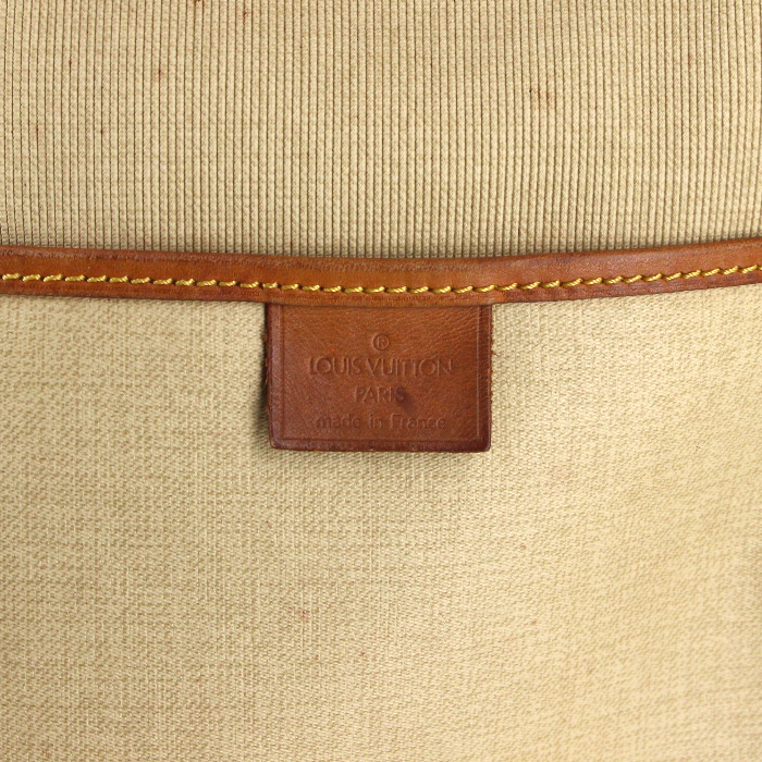 Bolso de mano Louis Vuitton en lona Monogram y cuero natural - Detail D3