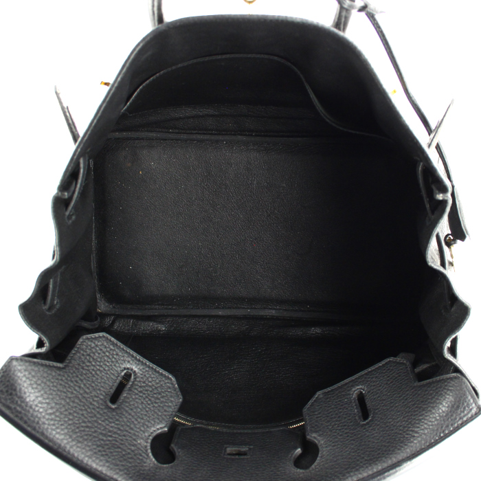 Sac à main Hermes Birkin 35 cm en cuir togo noir  - Detail D2