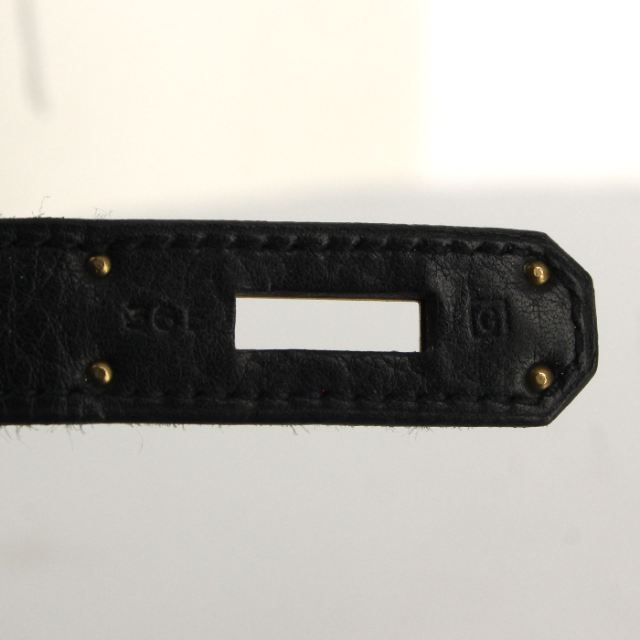 Borsa Birkin 35 cm in pelle togo nera - Detail D5