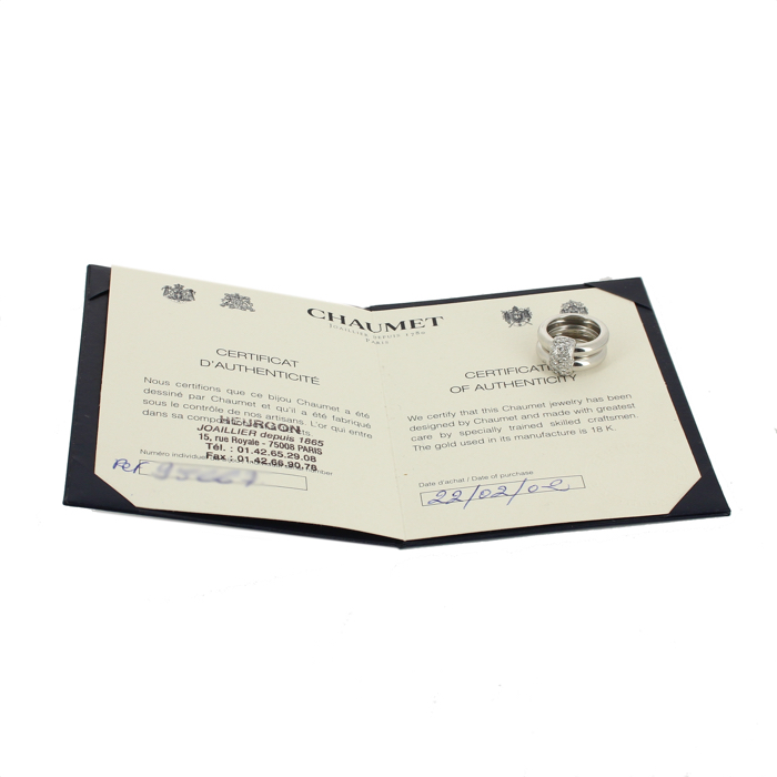 Chaumet Duo half-articulated ring in white gold and diamonds - Detail D2