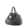 Borsa in tela monogram blu cadetto e caucciù nero - 00pp thumbnail