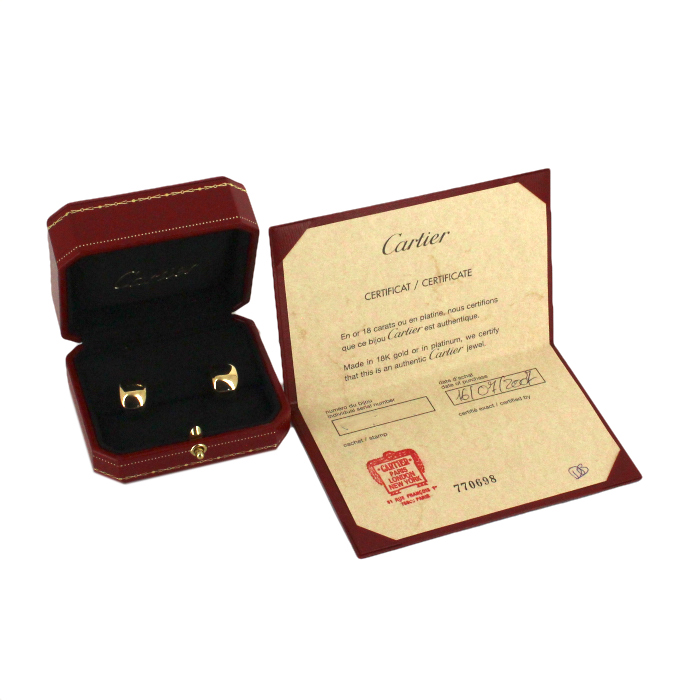 Pendientes Cartier Nouvelle Vague en oro amarillo - Detail D2